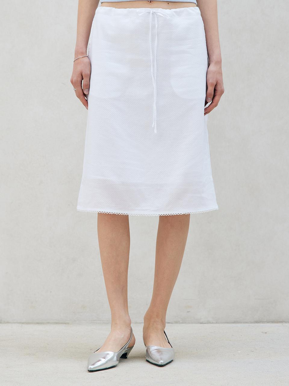 ITOV SEOUL cotton lace midi skirt WH