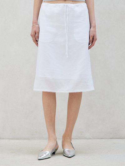 ITOV SEOUL cotton lace midi skirt WH
