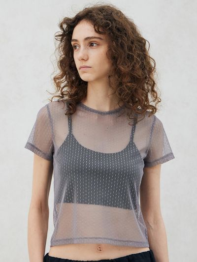 ITOV SEOUL Lace Layered Top GY