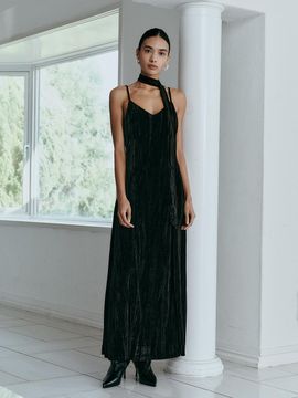 itte IT_Dark velvet slip dress