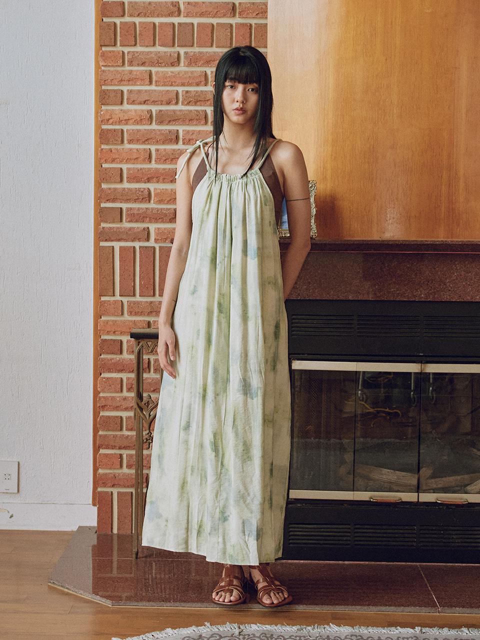 itte IT_Drawstring halter neck dress