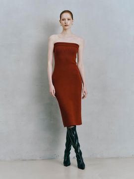 itte IT_Knit tube top dress_RED