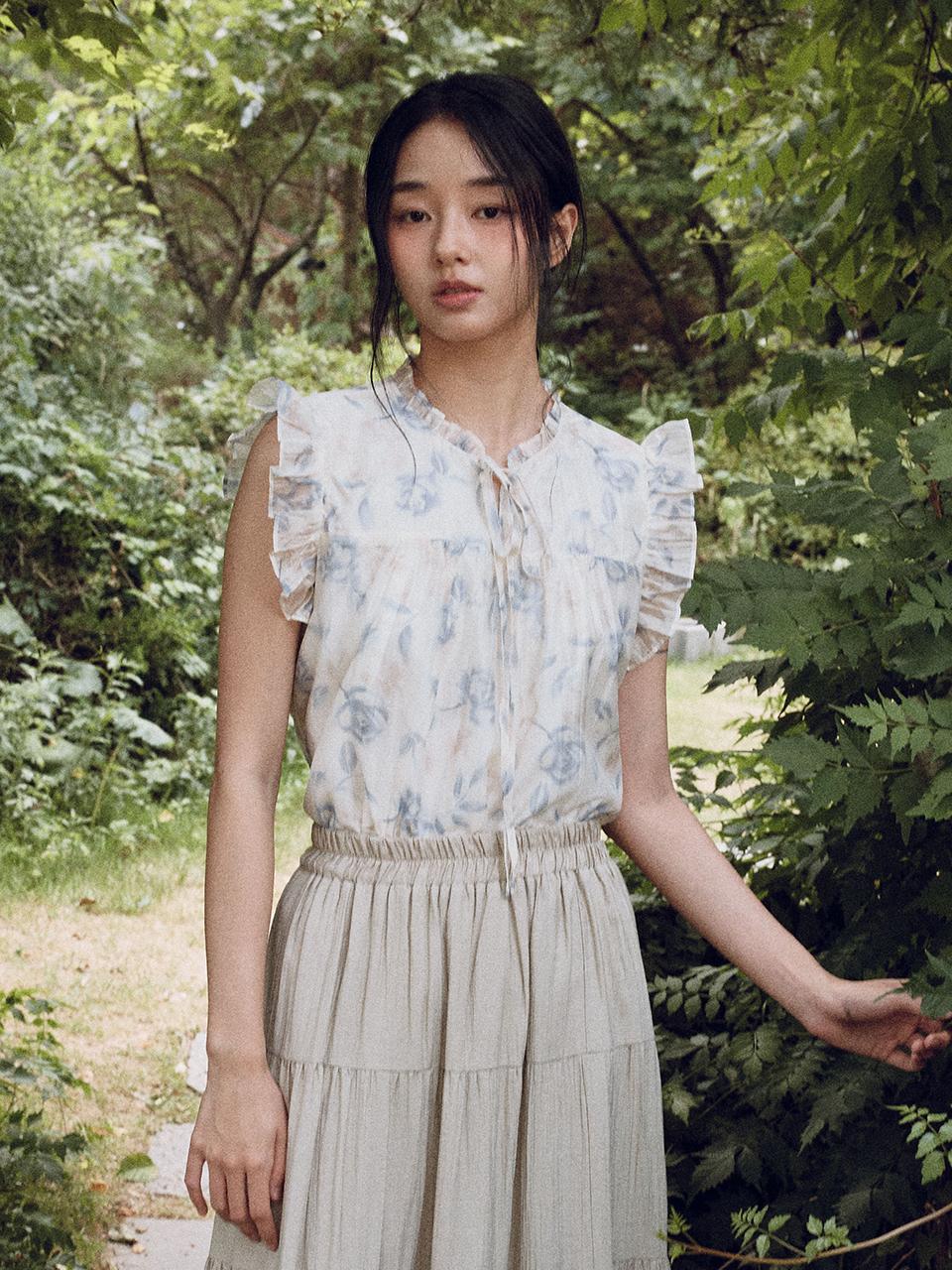 itte IT_Ruffled flying sleeve shirt_2color