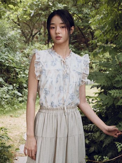 itte IT_Ruffled flying sleeve shirt_2color