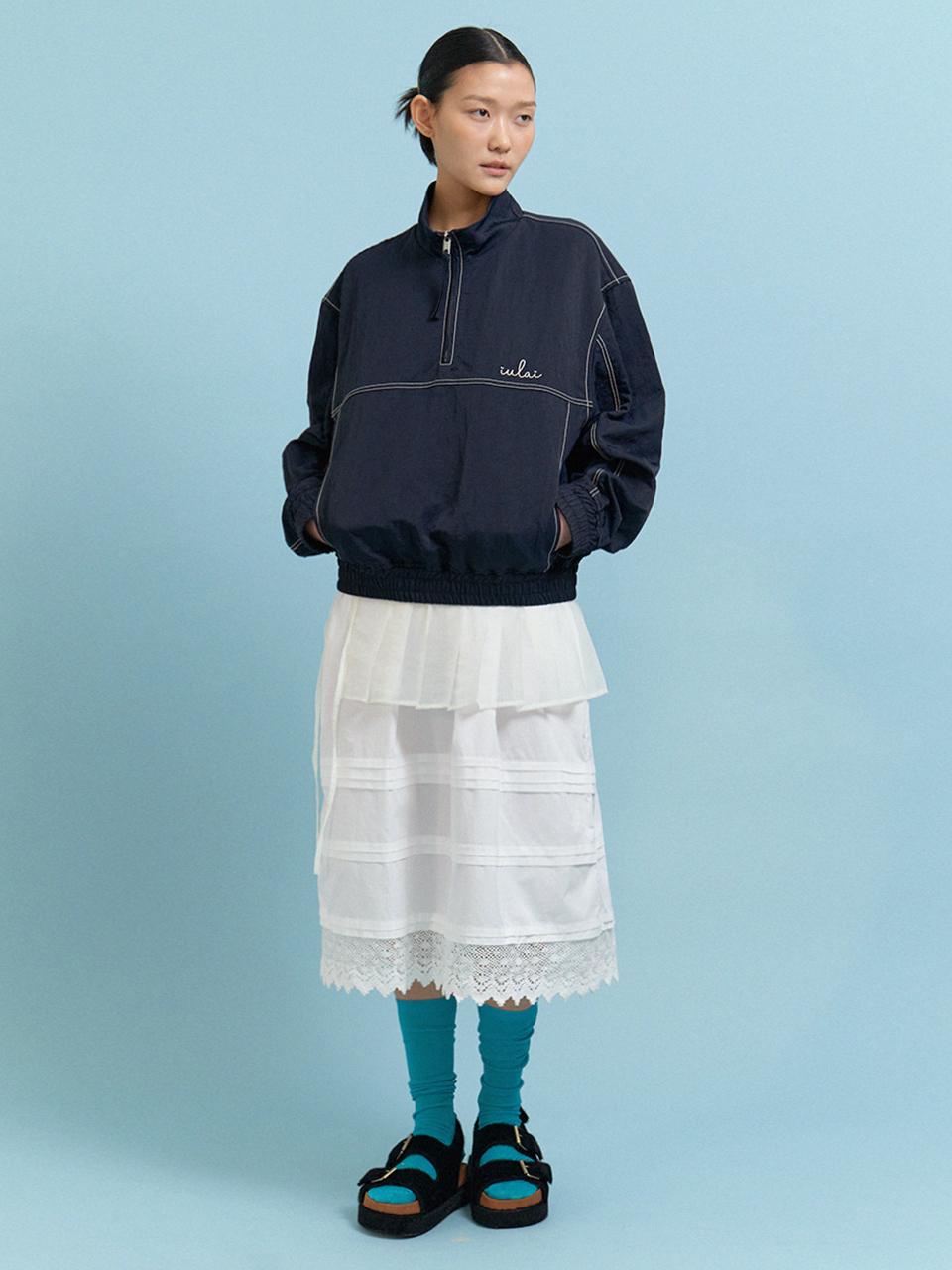IULAI Atman anorak jumper Oxford Casual Jacket [navy]