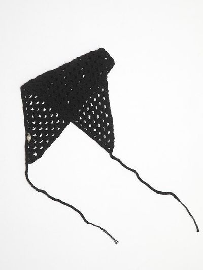 IULAI Net Crochet Bonnet Hair Accessory [Black]
