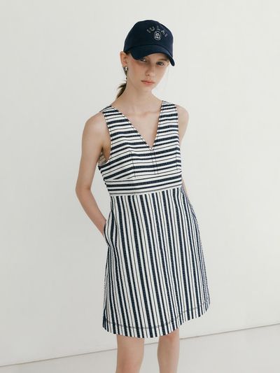 IULAI Poppy Dress_Navy Stripe