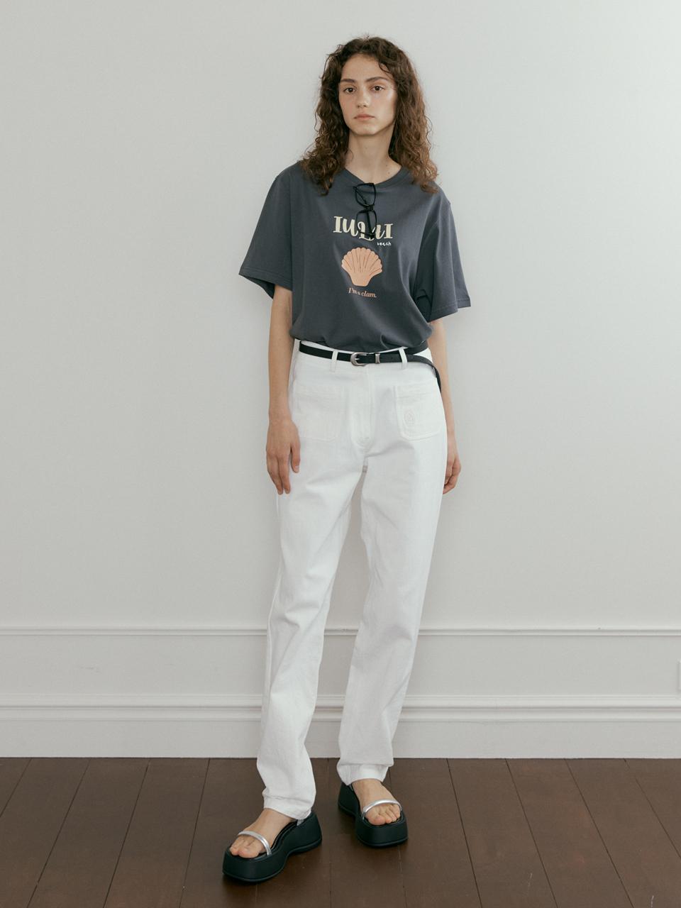 IULAI Sand washing pants White