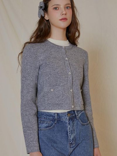 IvanaHelsinki Aino Sequin Knit Cardigan (3 Colors)