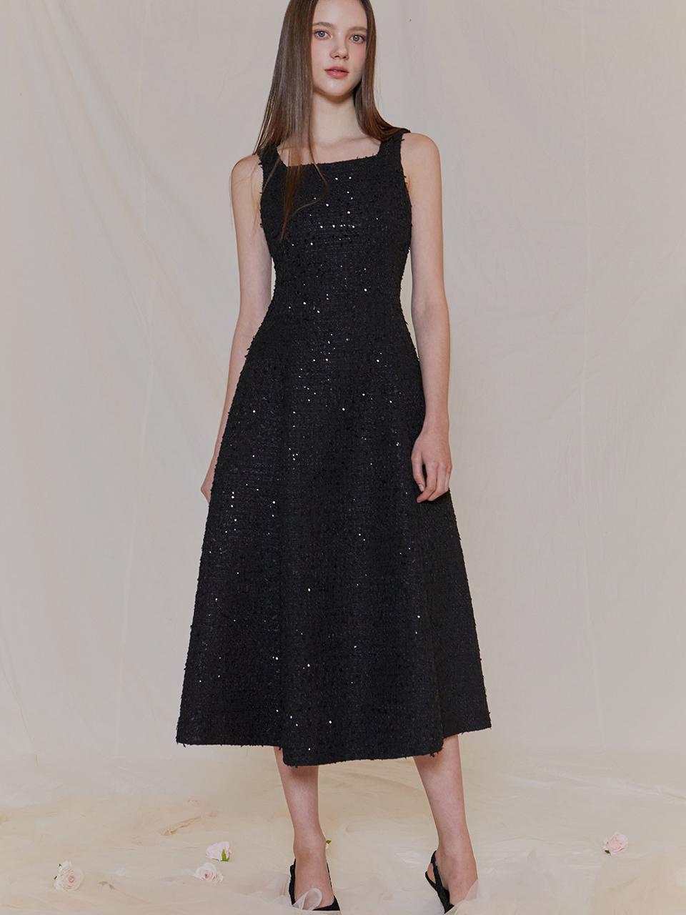 IvanaHelsinki Aurinko Tweed Sequin Dress - Black