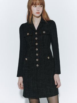 IvanaHelsinki [Exclusive] Lena Velvet Tweed Dress