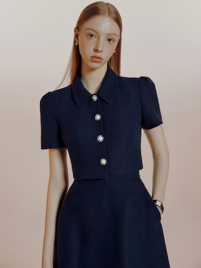 IvanaHelsinki Russu Tweed Cropped Jacket (4 Colors)