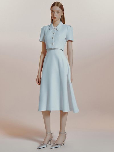 IvanaHelsinki Russu Tweed Midi Skirt (4 Colors)