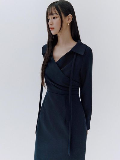 IvanaHelsinki Wrap Midi Versatile Dress(3colors)