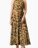 IVONNE IVONNE Abstract Animal Print Chiffon, Sleeveless Cinched-Waist A-Line Maxi Dress - 4