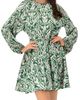 IVONNE IVONNE Baroque Print Mini Dress with Belted Waist - 1