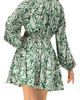 IVONNE IVONNE Baroque Print Mini Dress with Belted Waist - 2