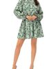 IVONNE IVONNE Baroque Print Mini Dress with Belted Waist - 4