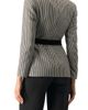 IVONNE IVONNE Belted Checkered Blazer with Pockets - 2