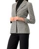 IVONNE IVONNE Belted Checkered Blazer with Pockets - 3