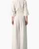 IVONNE IVONNE Belted V-Neck Balloon-Sleeve Wide-Leg Jumpsuit - 2