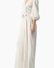 IVONNE IVONNE Belted V-Neck Balloon-Sleeve Wide-Leg Jumpsuit - 3