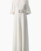 IVONNE IVONNE Belted V-Neck Balloon-Sleeve Wide-Leg Jumpsuit - 5