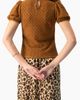 IVONNE IVONNE Button-Front Knit Crewneck Blouse - 2