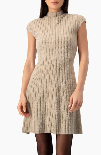 IVONNE IVONNE Chic Cable-knit A-line Dress