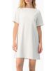 IVONNE IVONNE Clean Boat-Neck Short-Sleeve Shift Mini Dress - 1