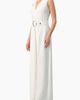 IVONNE IVONNE Clean V-Neck Buckle-Belt Wide-Leg Tailored Jumpsuit - 3