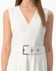 IVONNE IVONNE Clean V-Neck Buckle-Belt Wide-Leg Tailored Jumpsuit - 4