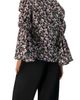 IVONNE IVONNE Collared Long Sleeve Floral Print Blouse - 2