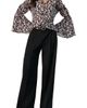 IVONNE IVONNE Collared Long Sleeve Floral Print Blouse - 4