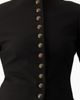 IVONNE IVONNE Collarless Tailored Blazer with Golden Crest Buttons - 5