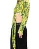 IVONNE IVONNE Cropped Animal Print Shirt With Waist tie - 3