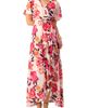 IVONNE IVONNE Crossed V-Neck Wrap Floral Maxi Dress - 1