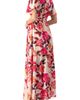 IVONNE IVONNE Crossed V-Neck Wrap Floral Maxi Dress - 2