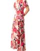 IVONNE IVONNE Crossed V-Neck Wrap Floral Maxi Dress - 3