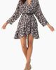 IVONNE IVONNE Dolan Sleeve Short Floral V-Neck Dress - 4