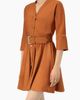 IVONNE IVONNE Dolman Sleeve Solid Dress with Belt - 3