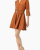 IVONNE IVONNE Dolman Sleeve Solid Dress with Belt - 4