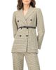 IVONNE IVONNE Double-Breasted Checkered Blazer - 1