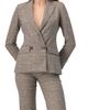 IVONNE IVONNE Double-Breasted Prince of Wales Blazer - 1
