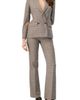 IVONNE IVONNE Double-Breasted Prince of Wales Blazer - 4