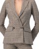 IVONNE IVONNE Double-Breasted Prince of Wales Blazer - 5