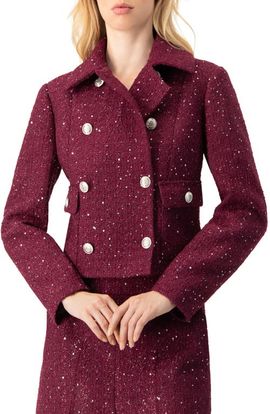 IVONNE IVONNE Double-Breasted Short Jacket