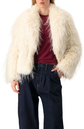 IVONNE IVONNE Faux-Fur Plush Teddy Coat