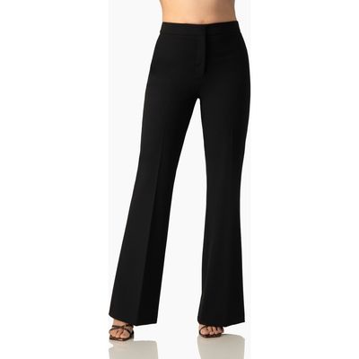 IVONNE IVONNE Flare Leg, High-Waist Light-Stretch Twill Pants
