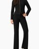 IVONNE IVONNE Flare Leg, High-Waist Light-Stretch Twill Pants - 4